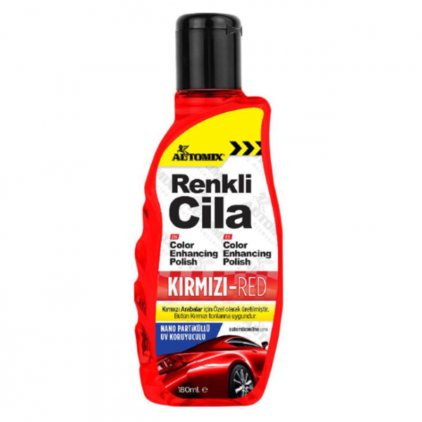 Kırmızı Renkli Cila 180 ML
